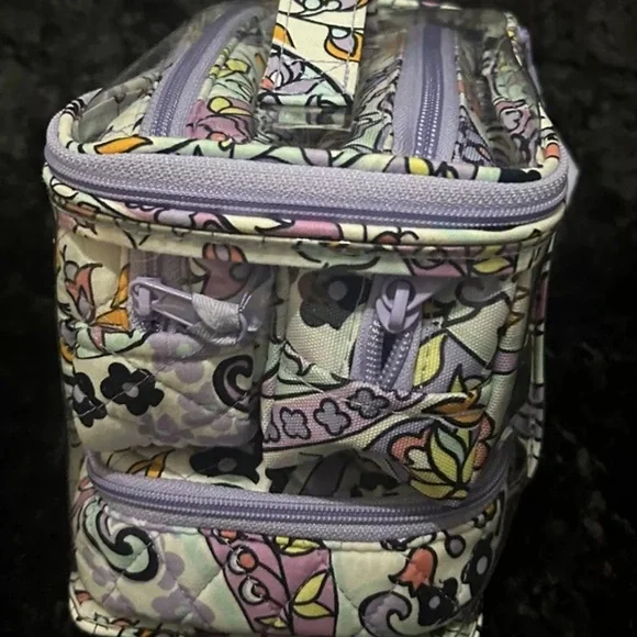 Vera Bradley 3 Pc Cosmetic Cases Set Organizer Makeup Bag - Picture 4 of 5